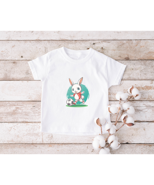 Toddler's Rabbit football Toddler's Fine Jersey Tee (Hopscorch)