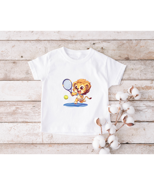 Infant Lion tennis Infant Fine Jersey Tee (GiddyPaws)